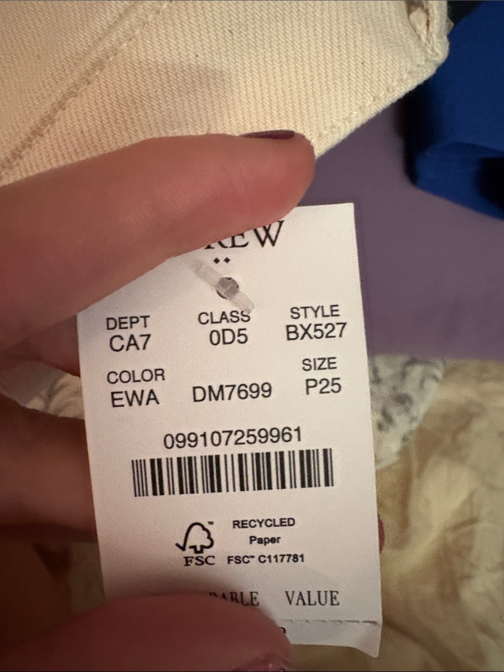 J. Crew Cream Straight-Leg Women’s Jeans - Picture 3 of 3